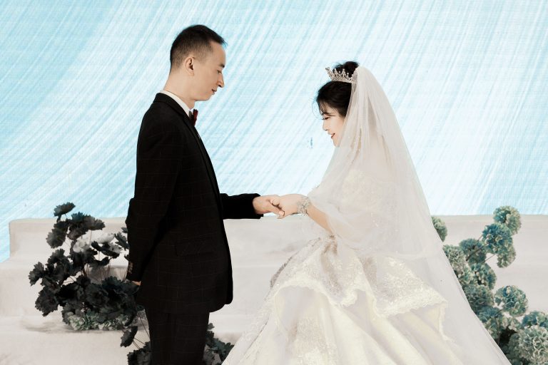 蓝白交织，一场浪漫的婚礼盛宴