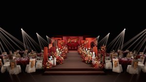 炽金流光婚礼烛台细节