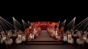 炽金流光婚礼通道花艺