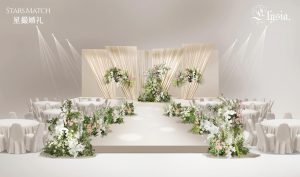 轻纱幔舞婚礼仪式区细节