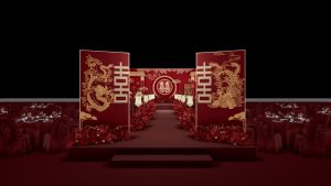 红妆囍嫁婚礼仪式区中式细节