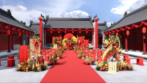 红韵新庭婚礼仪式区中式花艺