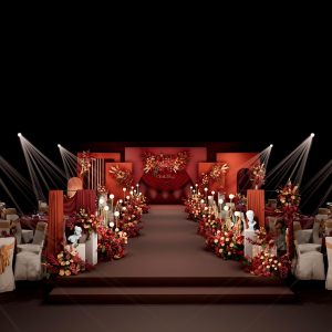 炽金流光婚礼全景