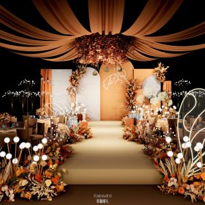 金色恋曲婚礼全景（暖橘阳光氛围）