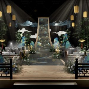 千里江山婚礼新中式雅致全景