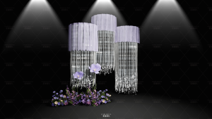 紫色之约婚礼迎宾区