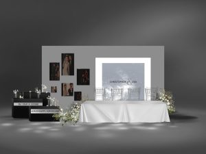 流光星涟婚礼迎宾区灯光雕琢细节