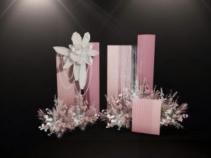 梦影轻纱婚礼粉纱细节