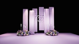 堇色恋曲婚礼迎宾区帷幔