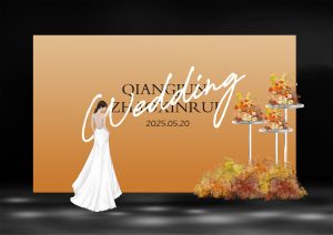 金色恋曲婚礼迎宾区鲜花细节