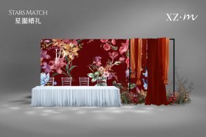 缪斯花园婚礼迎宾区logo花饰细节