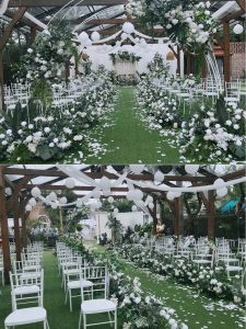 白绿森系婚礼场地全景