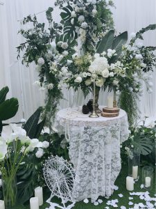 白绿森系婚礼整体氛围